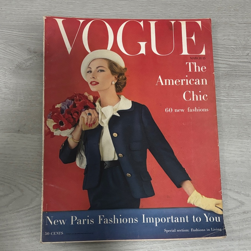 Vintage Vogue Magazine Cover - March 15